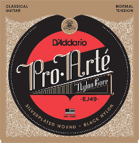 black treble nylon strings