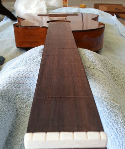 guitar ready for new fret wire